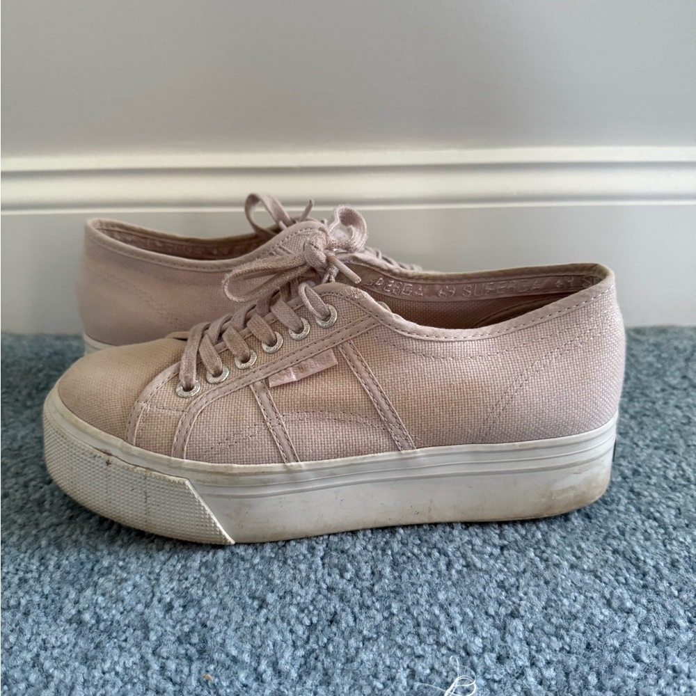 Superga Lilac Platform Sneakers